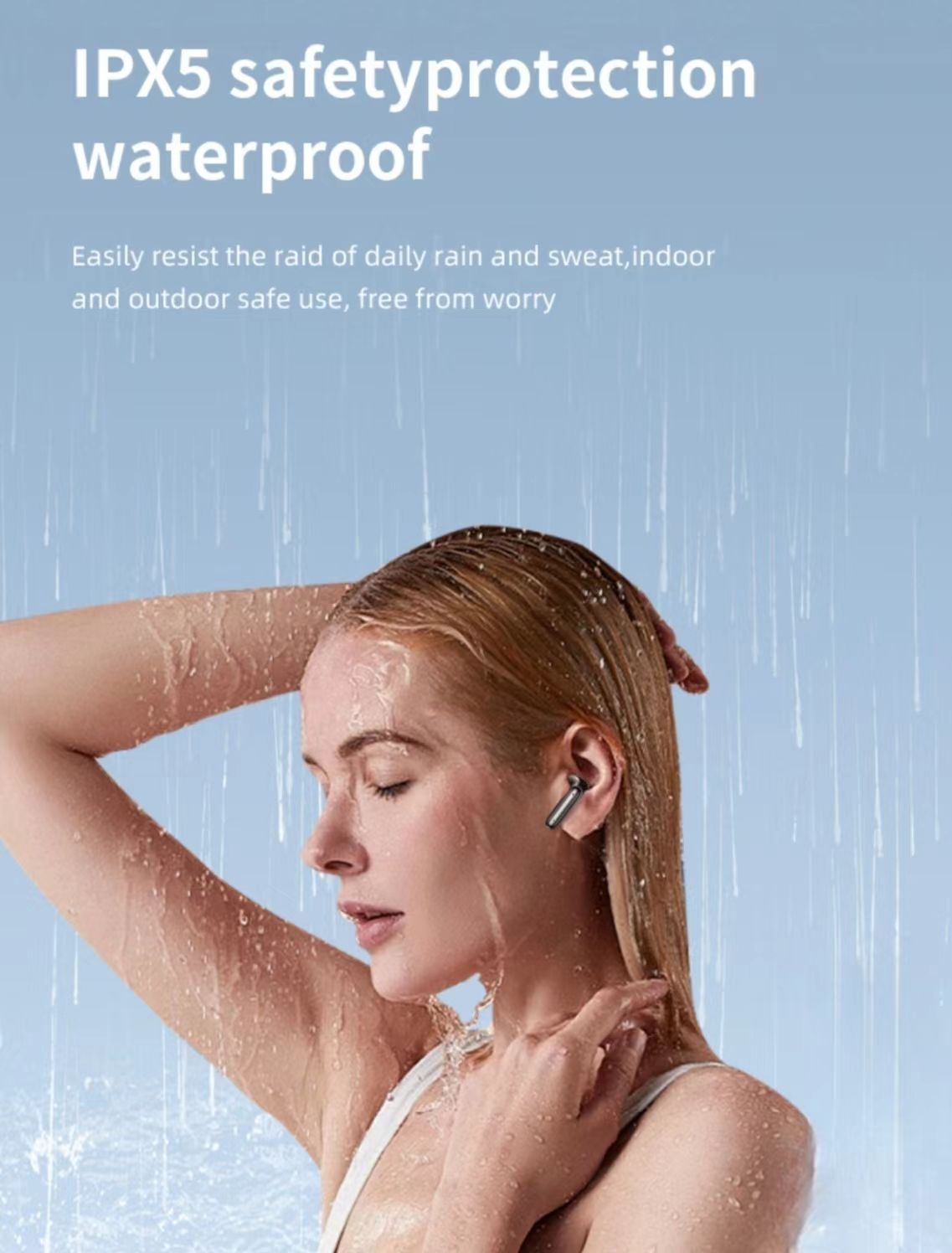 Digital Display TWS Bluetooth Earphones with Dual Microphone ENC, Low Latency, and Ultra-Long Battery Life for Music.