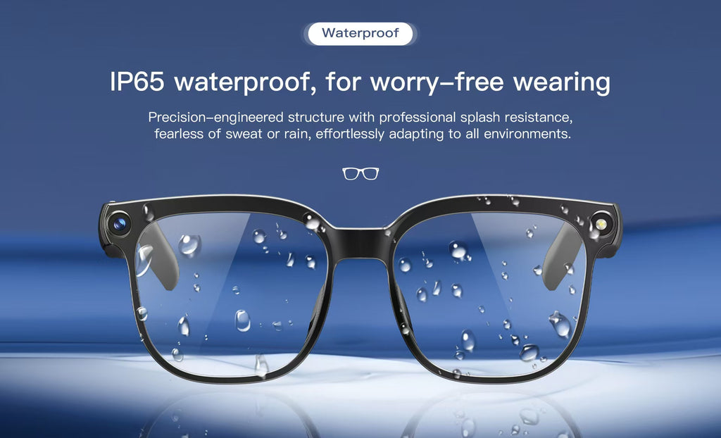 Smart Glasses with 8MP Photo/Video, Real-Time Translation, Bluetooth Calling & AI Assistant.