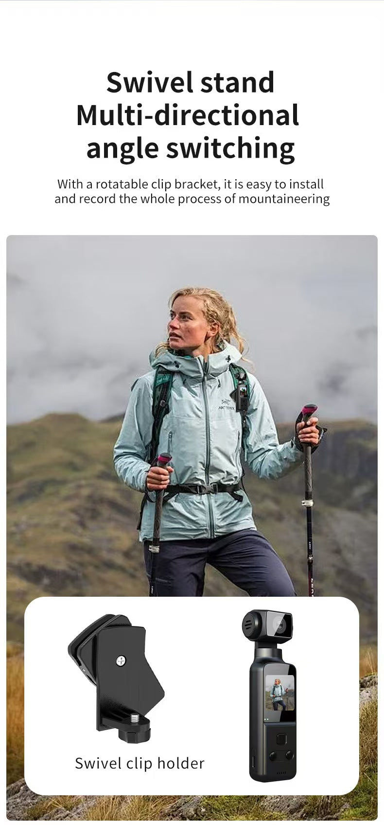 4K Ultra HD Anti-Shake Pocket Camera, Outdoor Waterproof Cycling DV with 270° Rotatable Screen for Vlogging & Action.