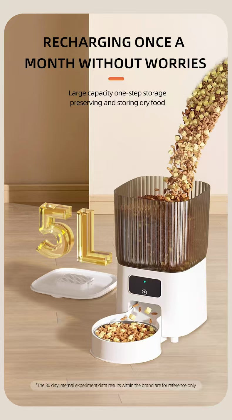 Smart Pet Feeder with Camera, Automatic for Cats