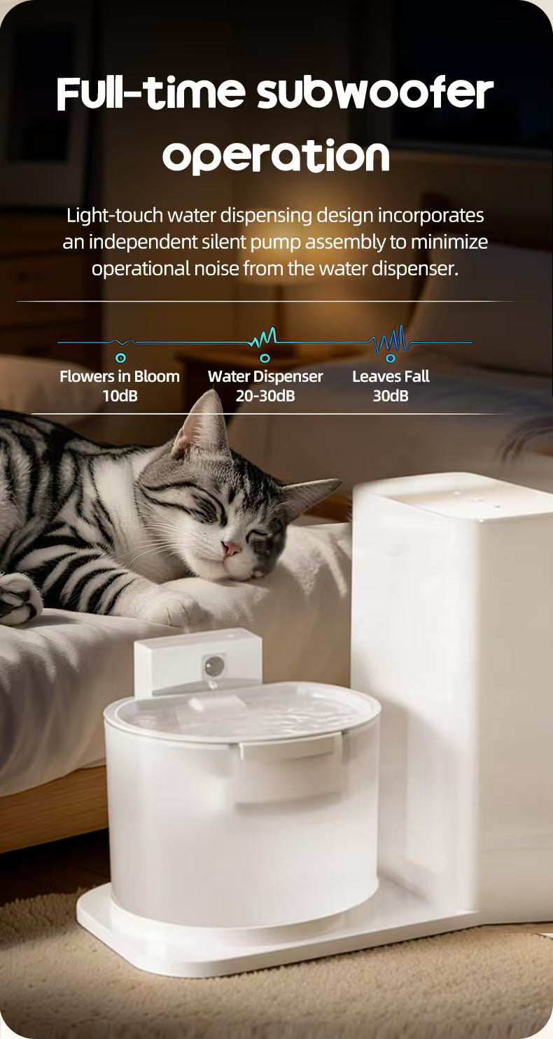 2-in-1 Cordless Automatic Feeder & Waterer with Constant Temperature, All-in-One Unit for Cats and Dogs