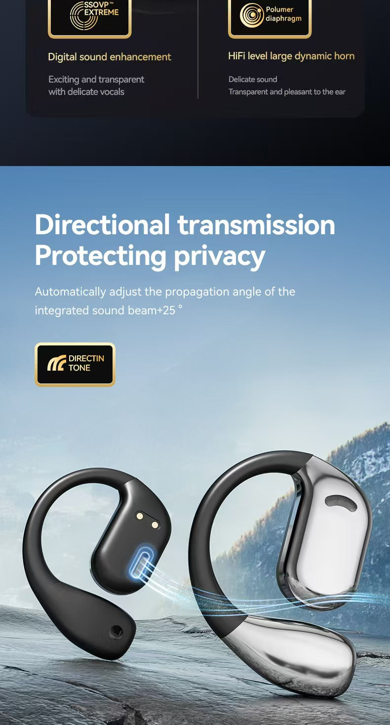 M75 Open-Ear OWS Bluetooth Headphones with AI Smart Two-Way Real-Time Translation